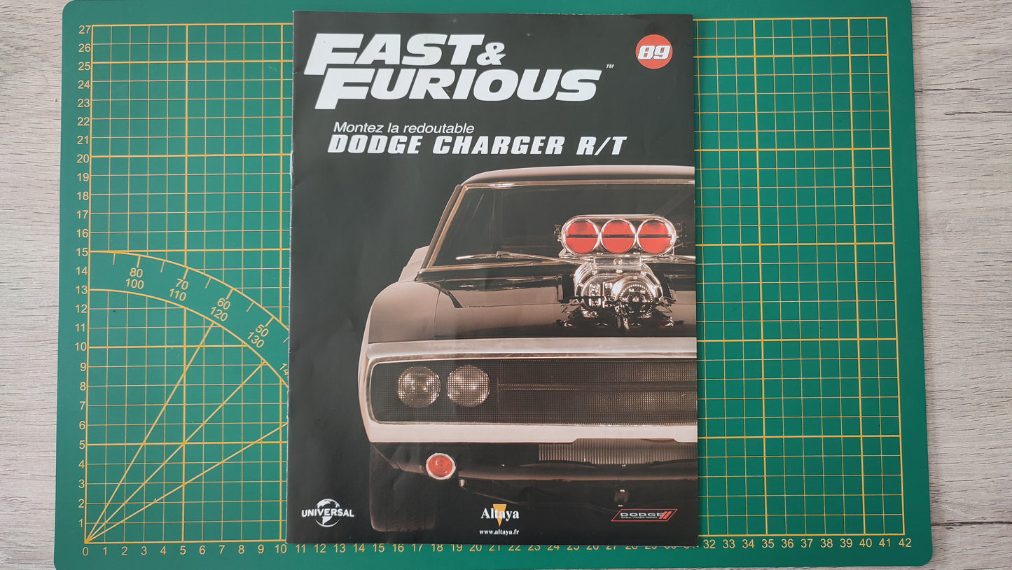 Fascicule seul sans pièce numéro 89 n°89 Dodge Charger R/T Fast & Furious 1/8 1/8e 1/8ème Altaya #E05