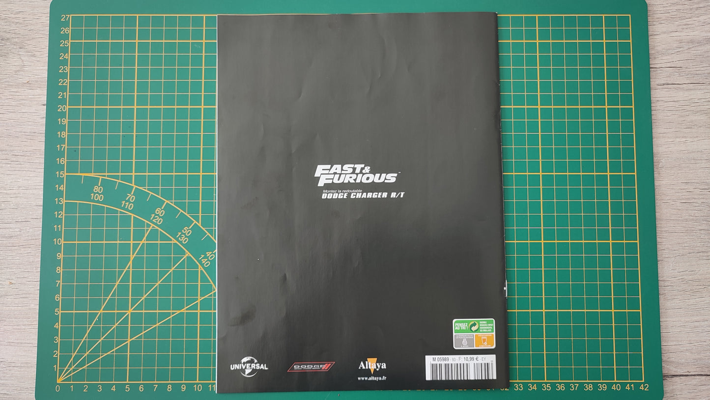Fascicule seul sans pièce numéro 93 n°93 Dodge Charger R/T Fast & Furious 1/8 1/8e 1/8ème Altaya #E05