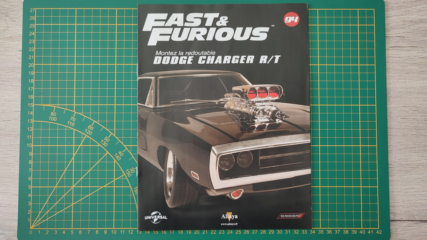 Fascicule seul sans pièce numéro 94 n°94 Dodge Charger R/T Fast & Furious 1/8 1/8e 1/8ème Altaya #E05