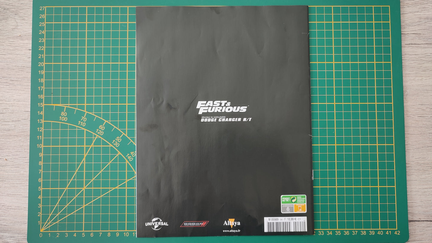 Fascicule seul sans pièce numéro 94 n°94 Dodge Charger R/T Fast & Furious 1/8 1/8e 1/8ème Altaya #E05