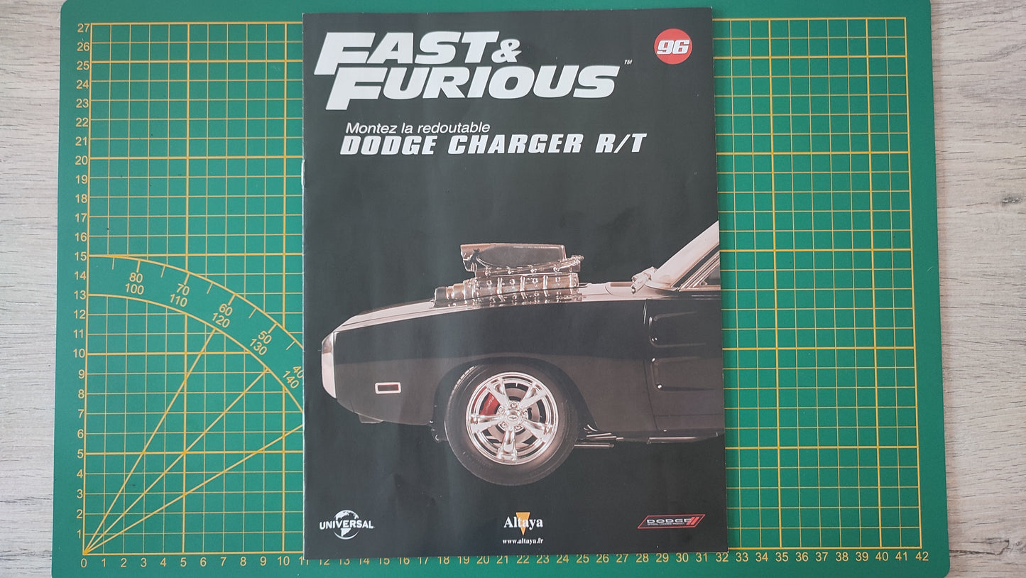 Fascicule seul sans pièce numéro 96 n°96 Dodge Charger R/T Fast & Furious 1/8 1/8e 1/8ème Altaya #E05
