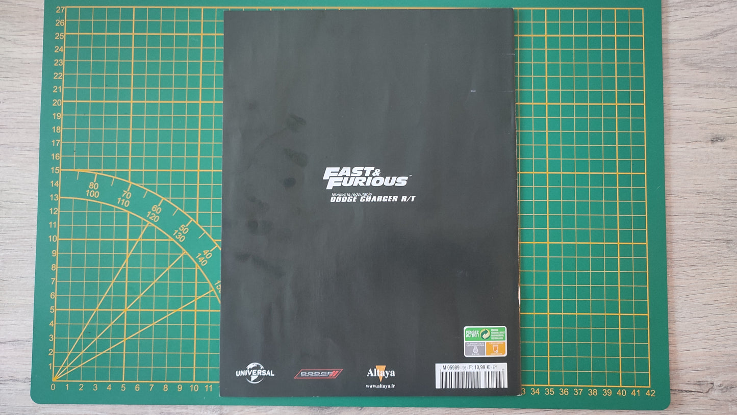 Fascicule seul sans pièce numéro 96 n°96 Dodge Charger R/T Fast & Furious 1/8 1/8e 1/8ème Altaya #E05
