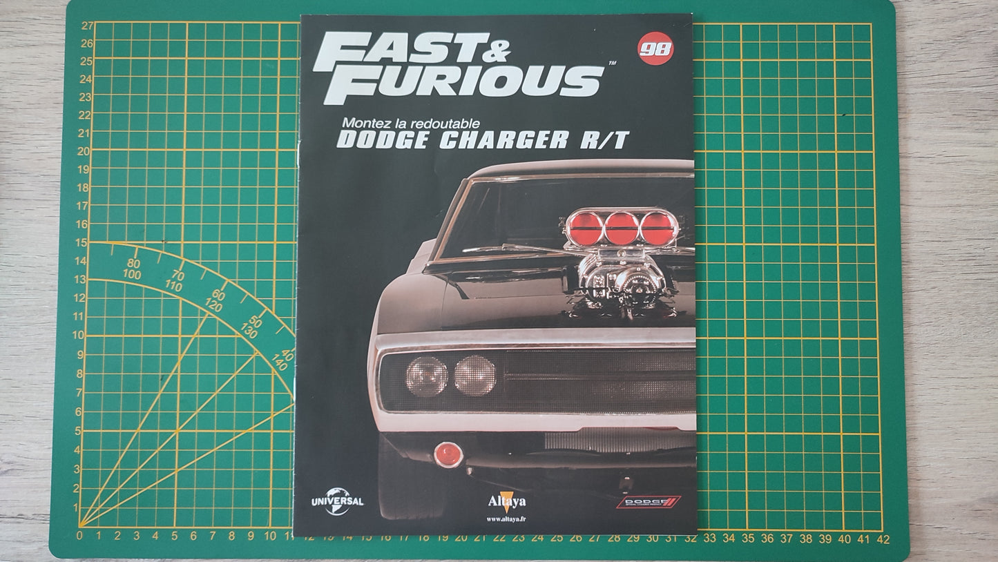Fascicule seul sans pièce numéro 98 n°98 Dodge Charger R/T Fast & Furious 1/8 1/8e 1/8ème Altaya #E05
