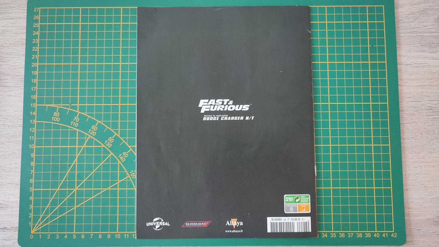 Fascicule seul sans pièce numéro 98 n°98 Dodge Charger R/T Fast & Furious 1/8 1/8e 1/8ème Altaya #E05