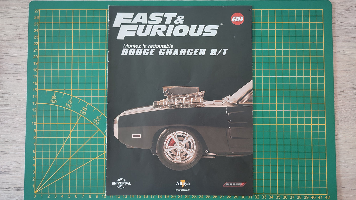 Fascicule seul sans pièce numéro 99 n°99 Dodge Charger R/T Fast & Furious 1/8 1/8e 1/8ème Altaya #E05