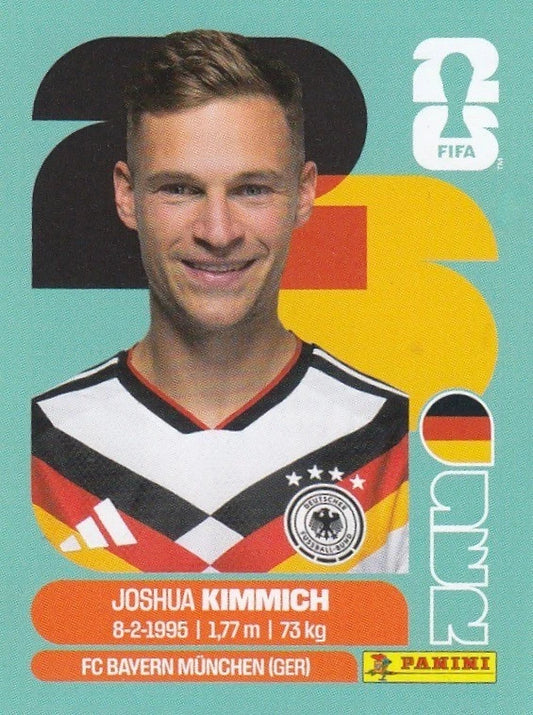 GER 10 Joshua Kimmich - Sticker autocollant Panini Coupe du Monde FIFA 2026 Allemagne - Pièce détachée