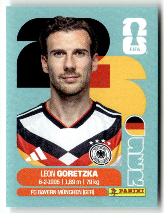 GER 14 Leon GORETZKA - Sticker autocollant Panini Coupe du Monde FIFA 2026 Allemagne - Pièce détachée
