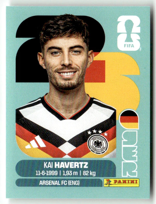 GER 17 Kai Havertz - Sticker autocollant Panini Coupe du Monde FIFA 2026 Allemagne - Pièce détachée