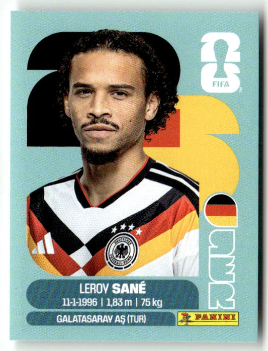 GER 18 Leroy Sane - Sticker autocollant Panini Coupe du Monde FIFA 2026 Allemagne - Pièce détachée