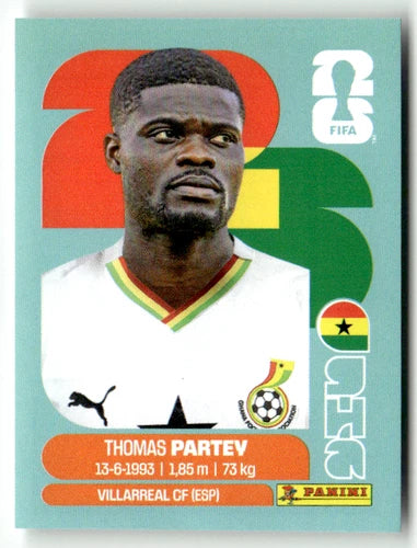 GHA 10 Thomas Partey - Sticker autocollant Panini Coupe du Monde FIFA 2026 Ghana - Pièce détachée