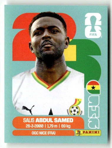 GHA 11 Salis Abdul Samed - Sticker autocollant Panini Coupe du Monde FIFA 2026 Ghana - Pièce détachée