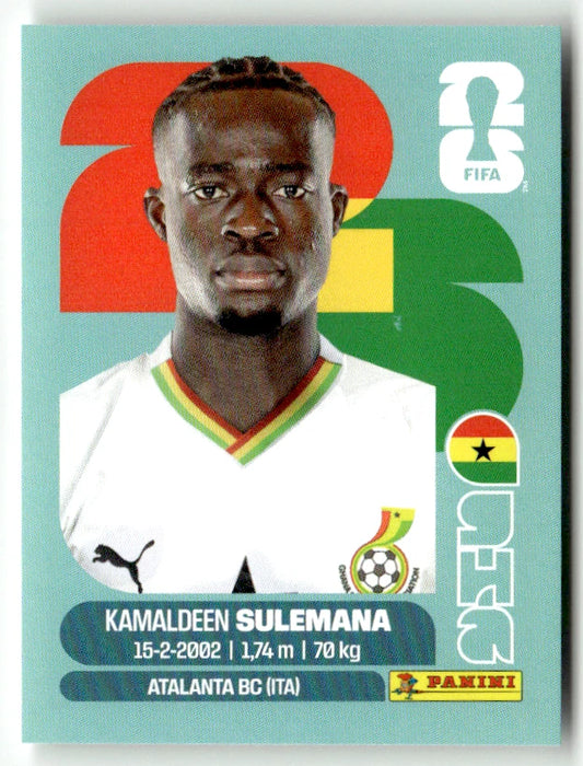 GHA 12 Kamaldeen Sulemana - Sticker autocollant Panini Coupe du Monde FIFA 2026 Ghana - Pièce détachée