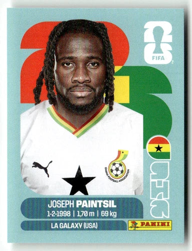 GHA 18 Joseph Paintsil - Sticker autocollant Panini Coupe du Monde FIFA 2026 Ghana - Pièce détachée