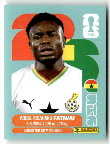 GHA 9 Abdul Fatawu Issahaku - Sticker autocollant Panini Coupe du Monde FIFA 2026 Ghana - Pièce détachée