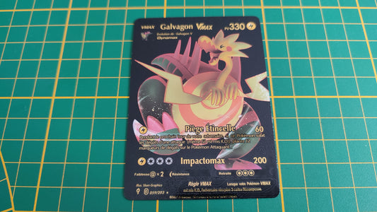 Galvagon Vmax carte illustration Pokémon cosplay couleur noir française #C18