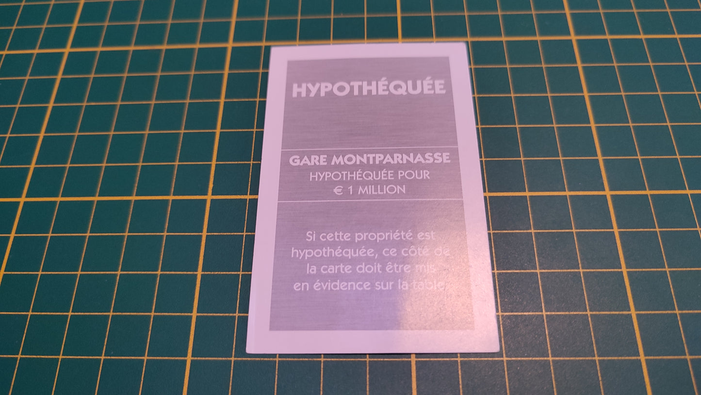 Gare Montparnasse pièce détachée jeu de société Monopoly Et si le Monopoly était inventé aujourd'hui #C22