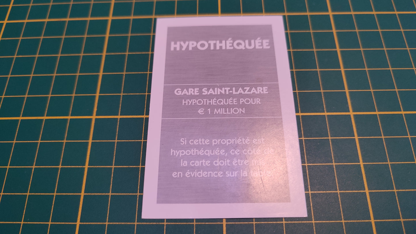 Gare Saint-Lazare pièce détachée jeu de société Monopoly Et si le Monopoly était inventé aujourd'hui #C22