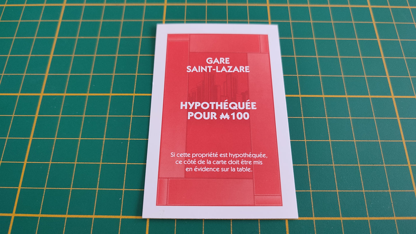 Gare Saint-Lazare pièce détachée jeu de société Monopoly parties rapides Hasbro #C25