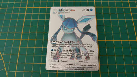 Glaceon Vmax carte illustration Pokémon cosplay couleur argent anglaise #SP