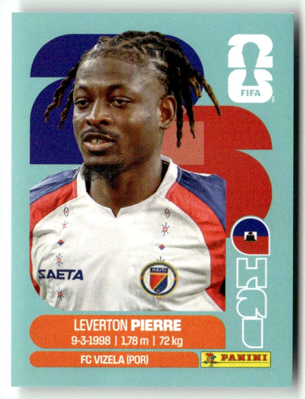 HAI 10 Leverton Pierre - Sticker autocollant Panini Coupe du Monde FIFA 2026 Haïti - Pièce détachée