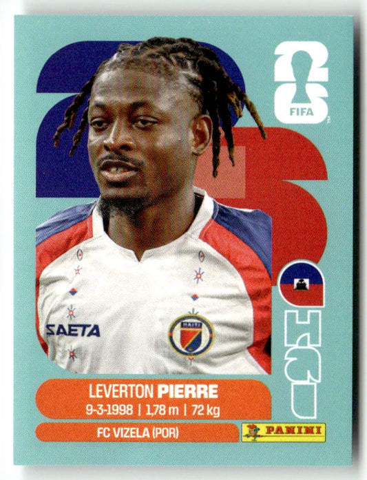 HAI 10 Leverton Pierre - Sticker autocollant Panini Coupe du Monde FIFA 2026 Haïti - Pièce détachée