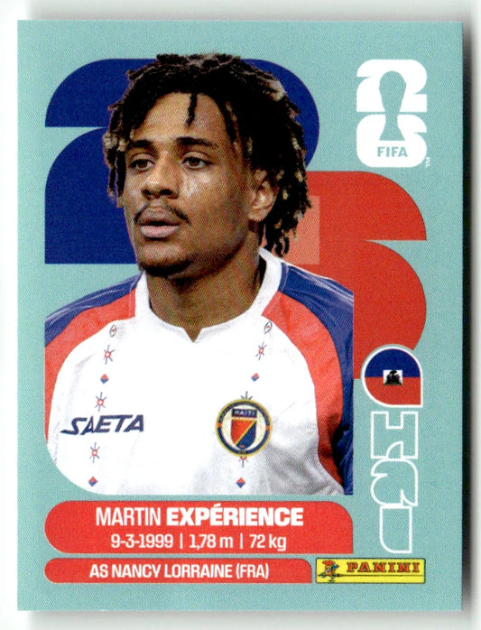 HAI 4 Martin EXPERIENCE - Sticker autocollant Panini Coupe du Monde FIFA 2026 Haïti - Pièce détachée