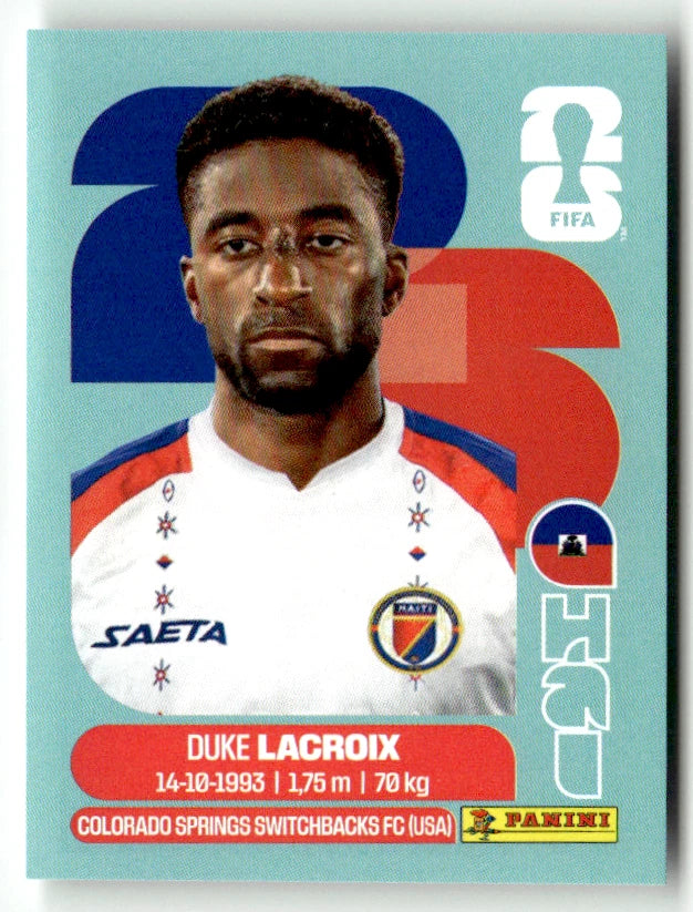 HAI 7 Duke Lacroix - Sticker autocollant Panini Coupe du Monde FIFA 2026 Haïti - Pièce détachée