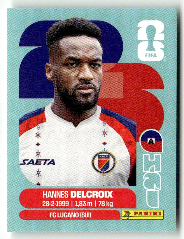 HAI 9 Hannes Delcroix - Sticker autocollant Panini Coupe du Monde FIFA 2026 Haïti - Pièce détachée