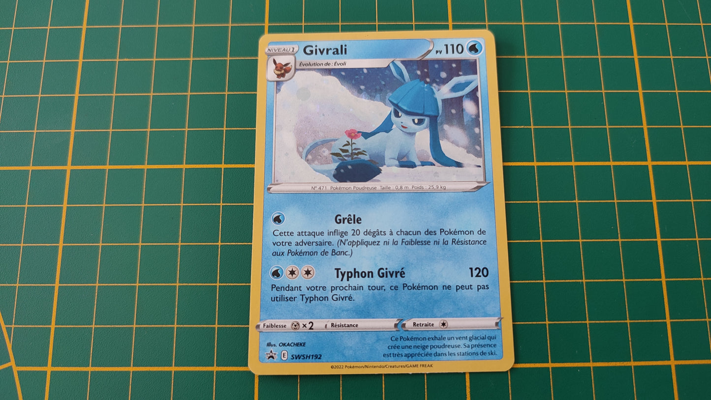 SWSH192 Carte Pokémon Givrali holographique Epée et Bouclier promo #B10