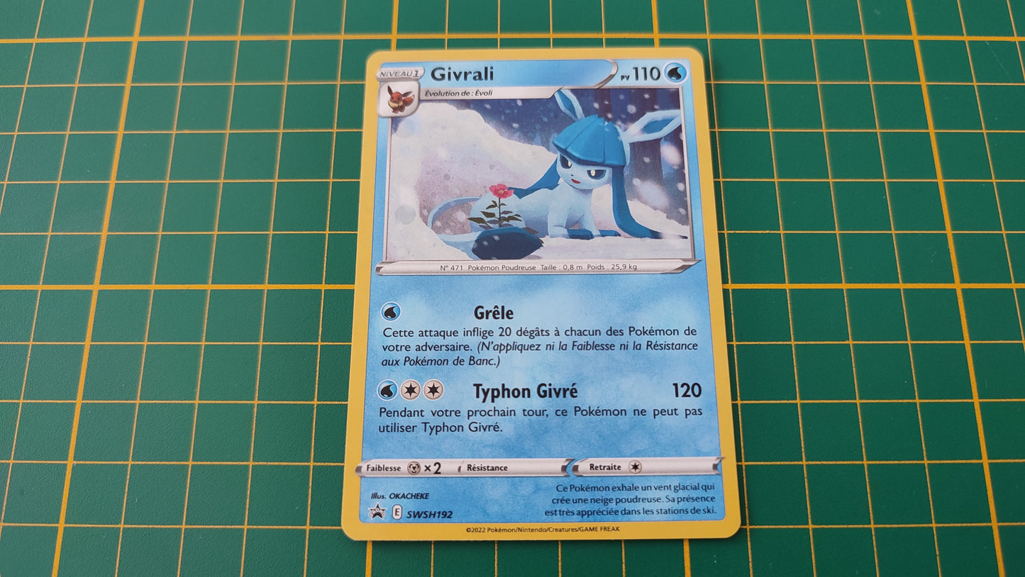 SWSH192 Carte Pokémon Givrali holographique Epée et Bouclier promo #B10