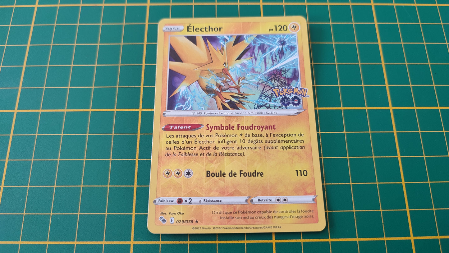 029/078 Carte Pokémon Electhor rare reverse Epée et Bouclier EB10.5 Pokémon Go #B10