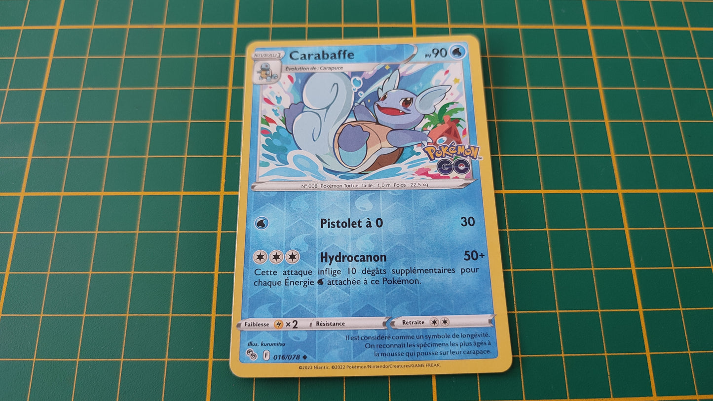 016/078 Carte Pokémon Carabaffe peu commune reverse Epée et Bouclier EB10.5 Pokémon Go #B10