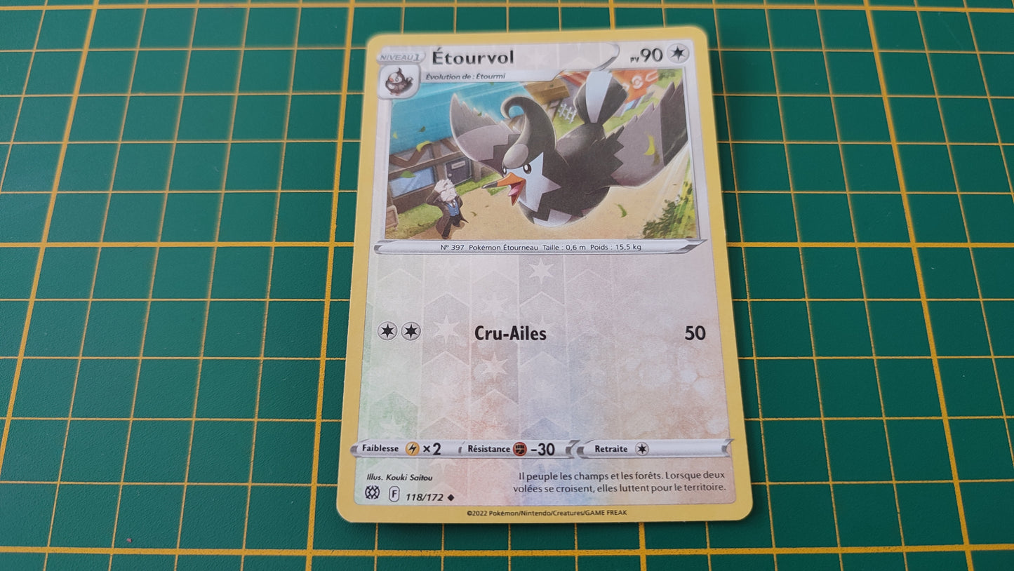 118/172 Carte Pokémon Etourvol peu commune reverse Epée et Bouclier EB09 Stars Etincelantes #B10