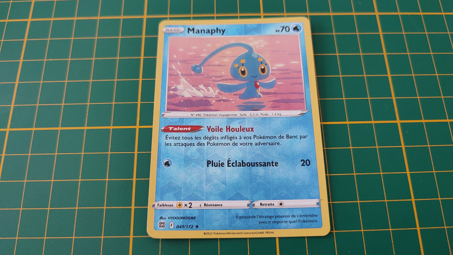 041/172 Carte Pokémon Manaphy rare reverse Epée et Bouclier EB09 Stars Etincelantes #B10