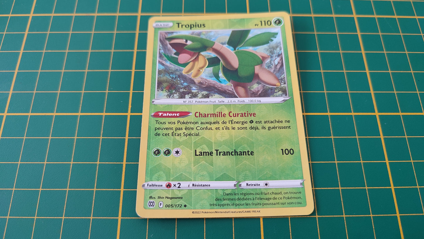 005/172 Carte Pokémon Tropius peu commune reverse Epée et Bouclier EB09 Stars Etincelantes #B10