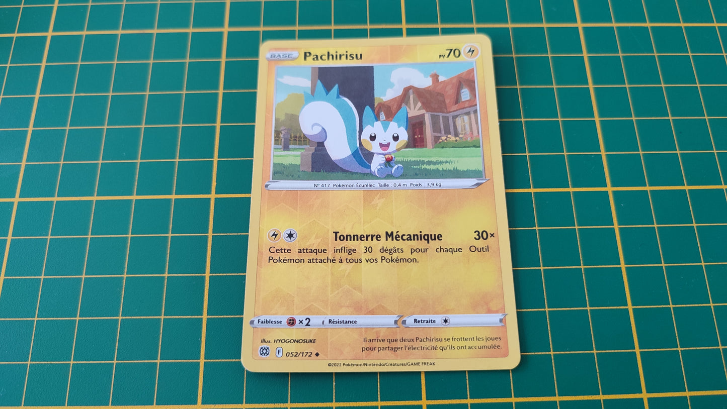 052/172 Carte Pokémon Pachirisu peu commune reverse Epée et Bouclier EB09 Stars Etincelantes #B10