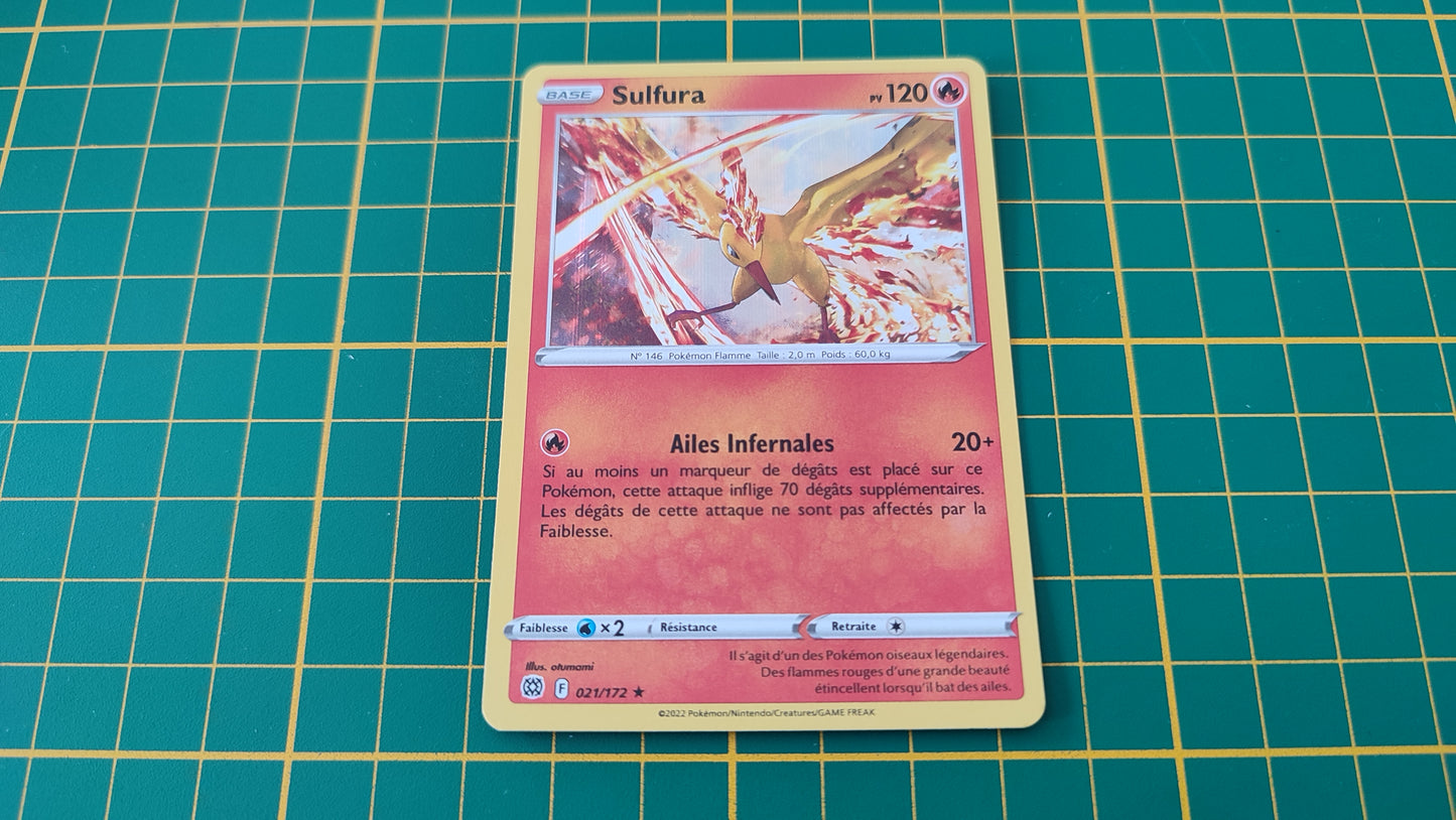 021/172 Carte Pokémon Sulfura rare holographique Epée et Bouclier EB09 Stars Etincelantes #B10