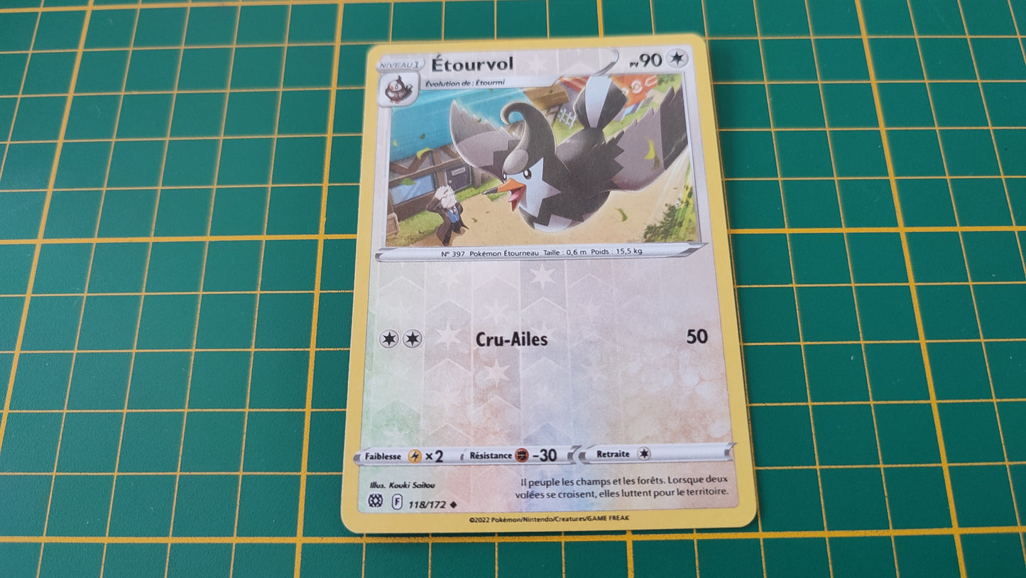 118/172 Carte Pokémon Etourvol peu commune reverse Epée et Bouclier EB09 Stars Etincelantes #B10