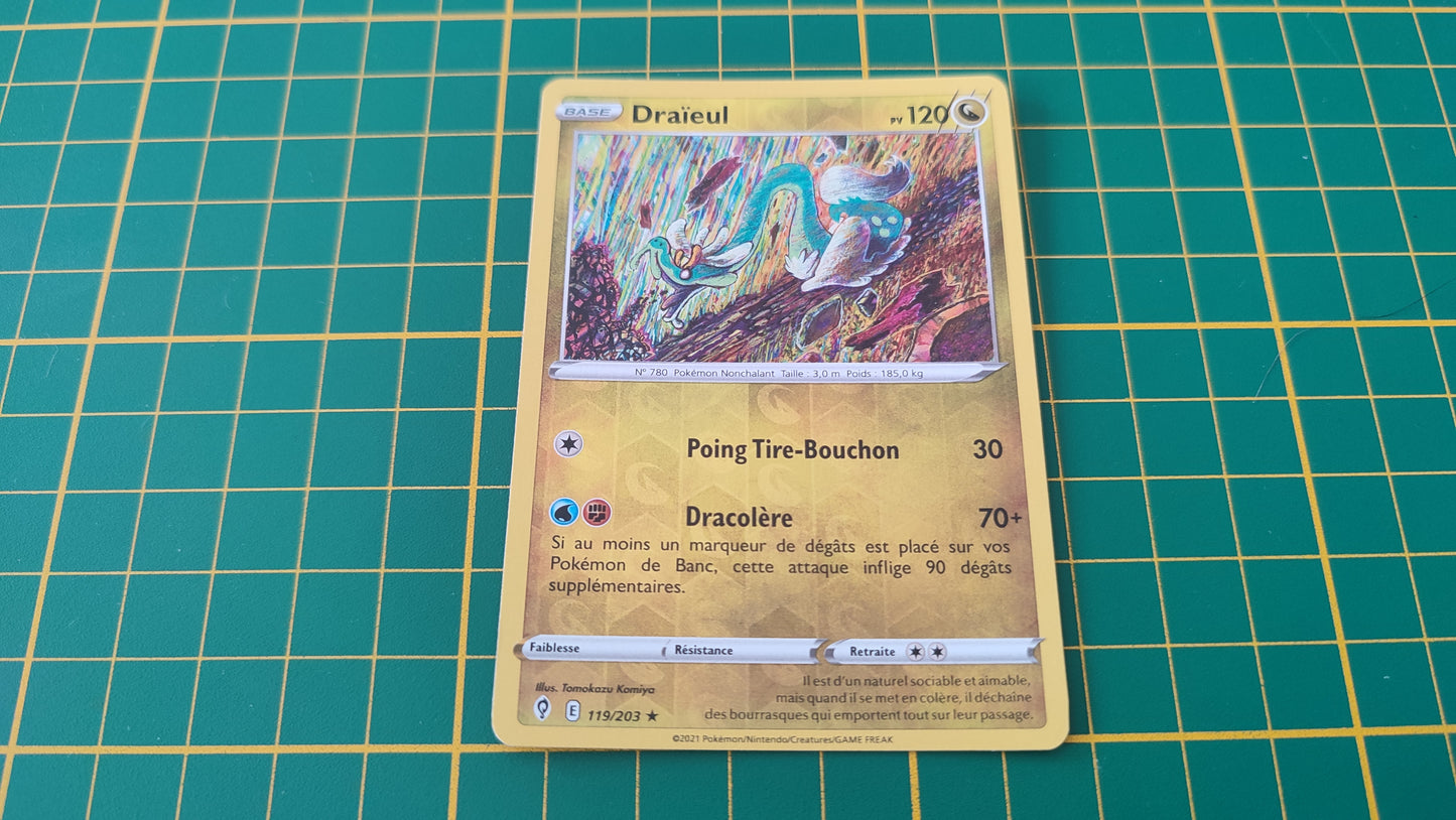 119/203 Carte Pokémon Draieul rare reverse Epée et Bouclier EB07 Evolution Céleste #B10