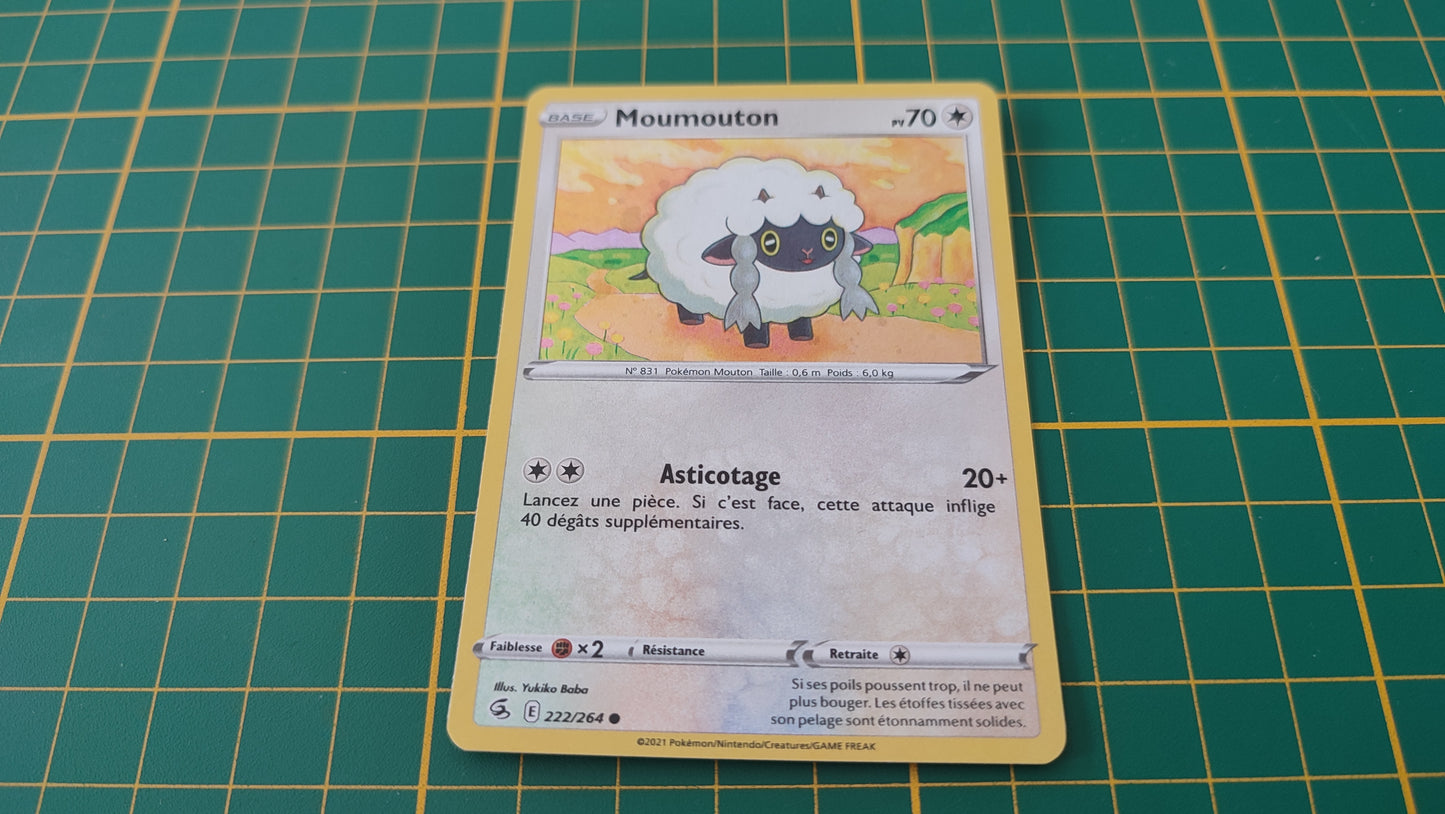 222/264 Carte Pokémon Moumouton commune holographique Epée et Bouclier EB08 Poing de Fusion #B10
