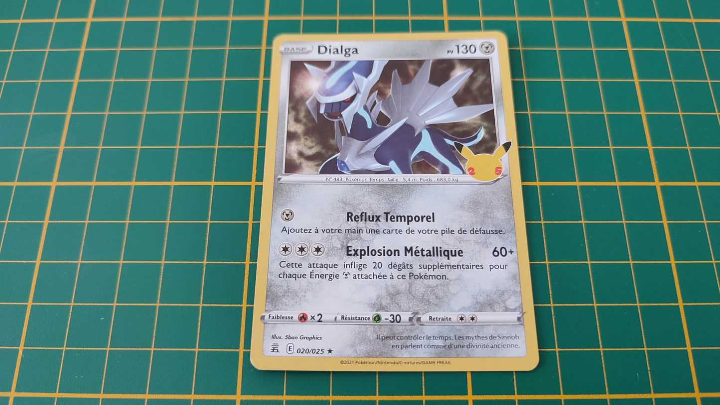 020/025 Carte Pokémon Dialga rare holographique Epée et Bouclier EB07.5 Célébration #B10