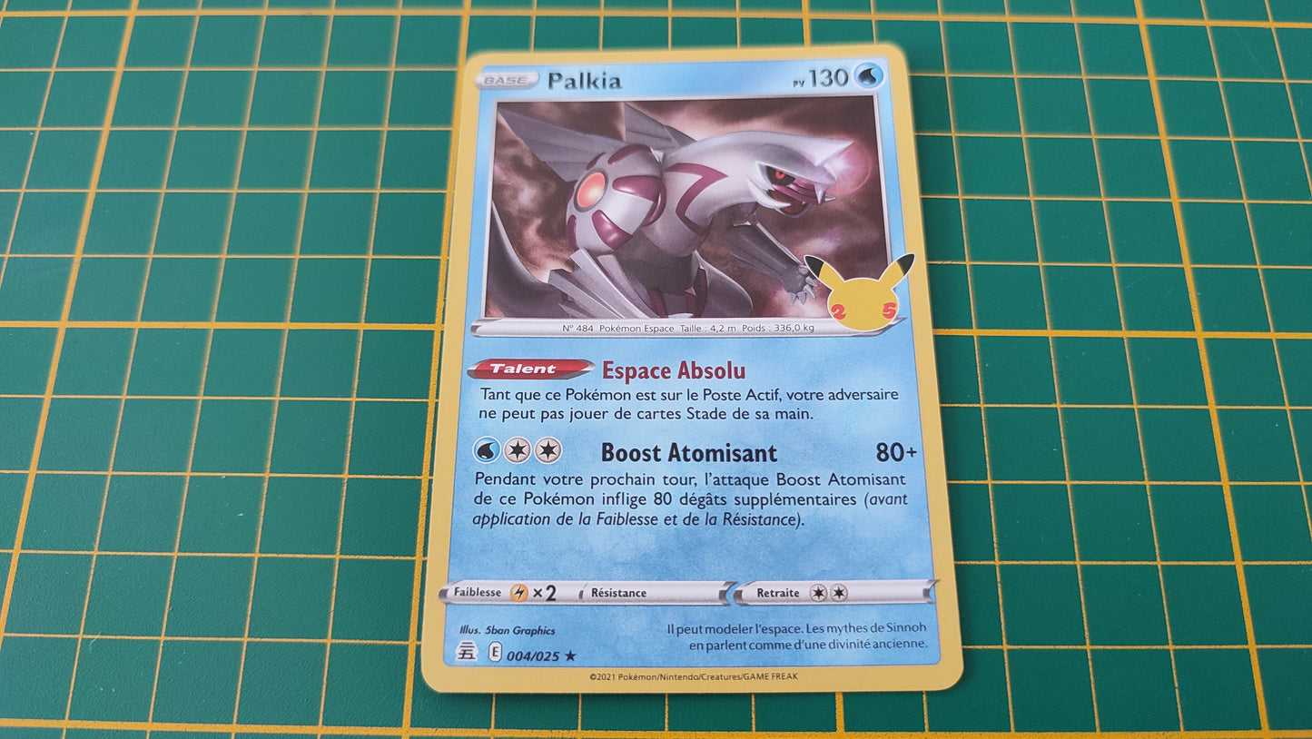 004/025 Carte Pokémon Palkia rare holographique Epée et Bouclier EB07.5 Célébration #B10