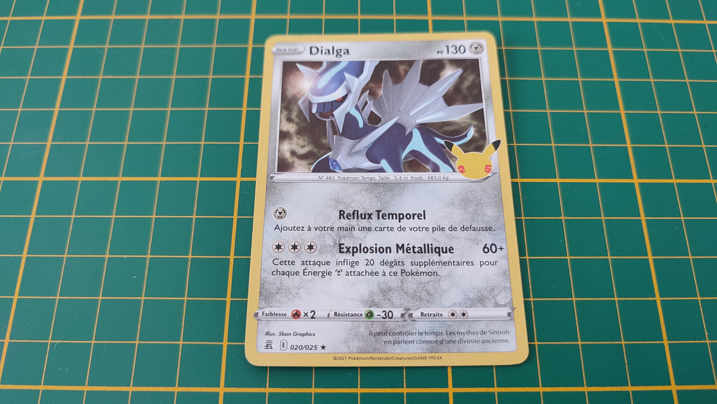 020/025 Carte Pokémon Dialga rare holographique Epée et Bouclier EB07.5 Célébration #B10