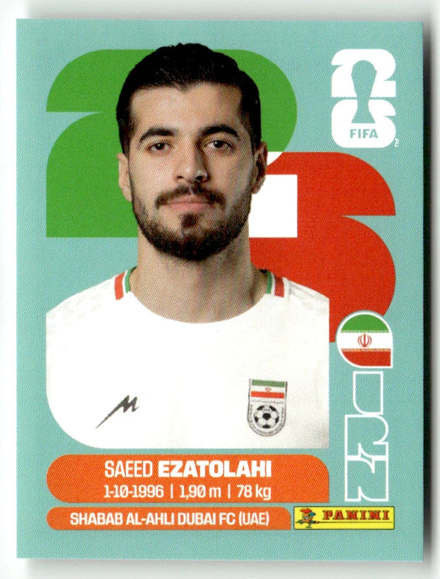 IRN 11 Saeed EZATOLAHI - Sticker autocollant Panini Coupe du Monde FIFA 2026 Irlande - Pièce détachée