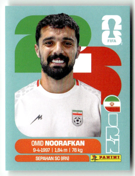 IRN 14 Omid NOORAFKAN - Sticker autocollant Panini Coupe du Monde FIFA 2026 Irlande - Pièce détachée