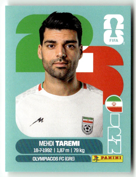 IRN 18 Mehdi TAREMI - Sticker autocollant Panini Coupe du Monde FIFA 2026 Irlande - Pièce détachée