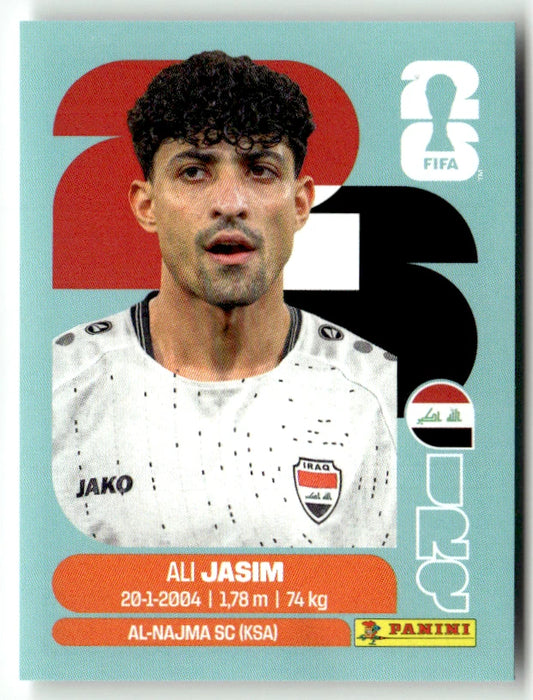 IRQ 12 Ali Jasim - Sticker autocollant Panini Coupe du Monde FIFA 2026 Irak - Pièce détachée