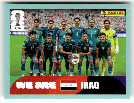 IRQ 13 photo de l'équipe - Sticker autocollant Panini Coupe du Monde FIFA 2026 Irak - Pièce détachée