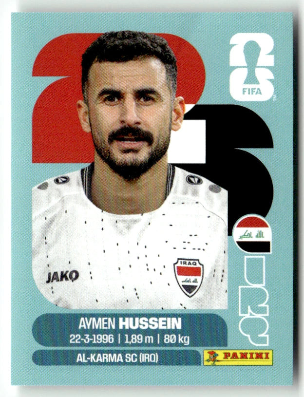 IRQ 19 Aymen Hussein - Sticker autocollant Panini Coupe du Monde FIFA 2026 Irak - Pièce détachée