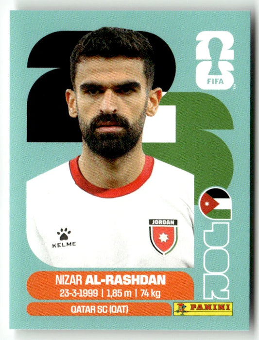 JOR 10 Nizar Al-Rashdan - Sticker autocollant Panini Coupe du Monde FIFA 2026 Jordanie - Pièce détachée